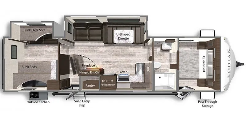 Dutchmen Kodiak Ultimate 3321BHSL floor plan