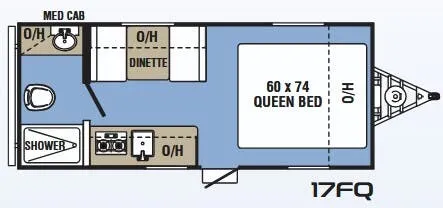 2018 Coachmen Clipper 17FQ floor plan