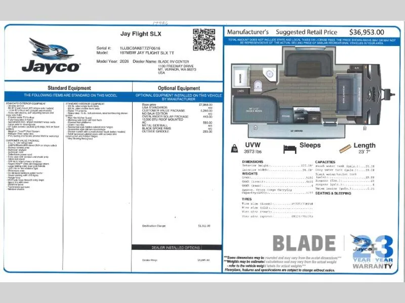 2026 Jayco Jay Flight SLX 197MBW - Photo 3