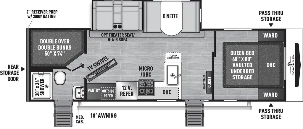 2026 Coachmen Freedom Express Ultra Lite 288BHDS floor plan