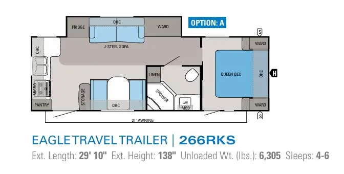 Jayco Eagle 266RKS floor plan