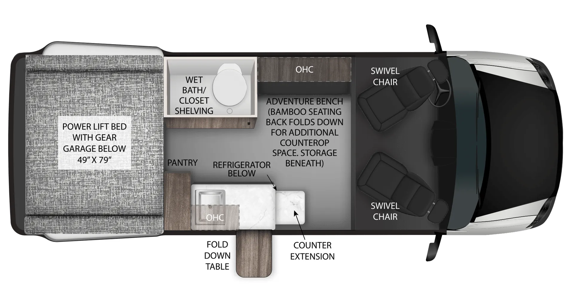 Tiffin GH1 SE GH1 SE 19 SCV floor plan