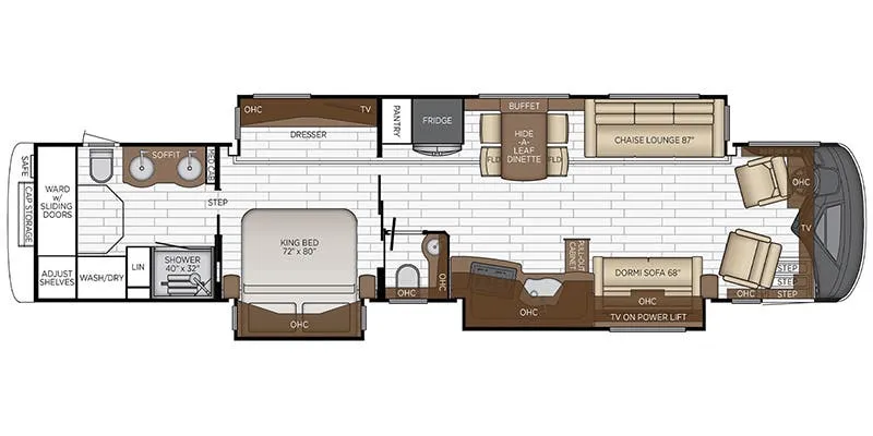 Newmar Essex 4543 floor plan