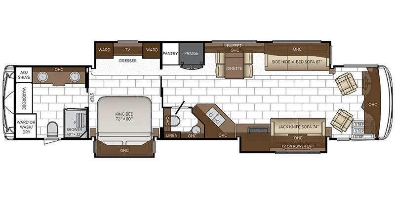 Newmar Ventana 4328 floor plan