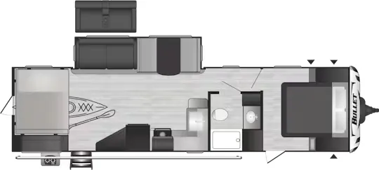 Keystone Bullet Premium 312BHS floor plan