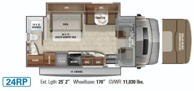 Jayco Melbourne Prestige 24RP floor plan