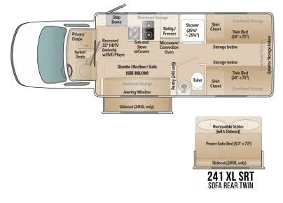 Coach House Platinum II 241 XL SRT floor plan