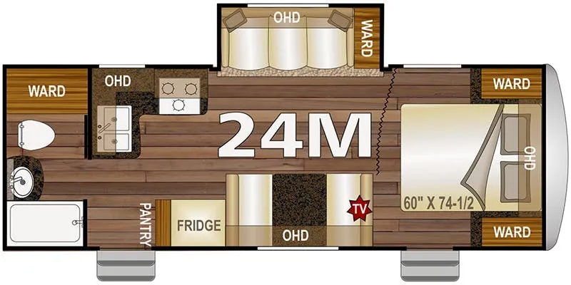 2018 Northwood Nash 24M - Floor plan
