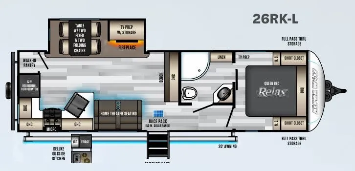 2022 Forest River Cherokee Alpha Wolf 26RK-L - Floor plan