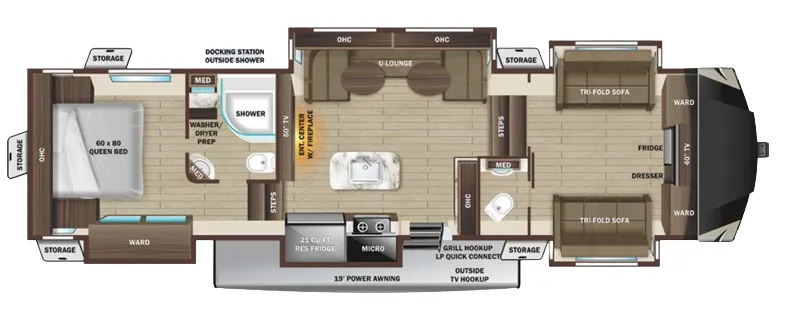Highland Ridge Mesa Ridge 376FBH floor plan