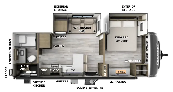 2024 Forest River Flagstaff Classic 826KBS - Floor plan