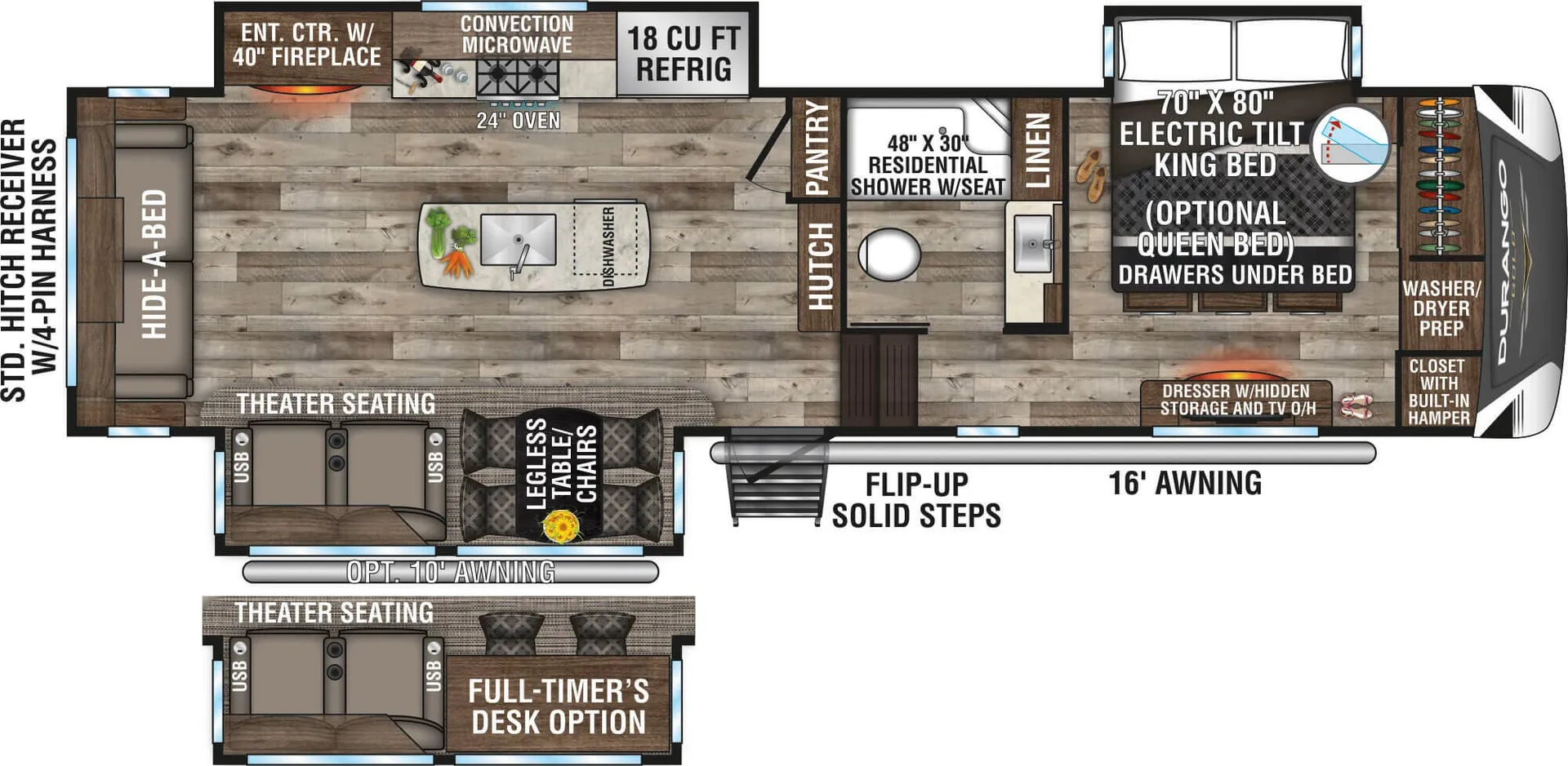 K-Z Durango Gold G356RLT floor plan