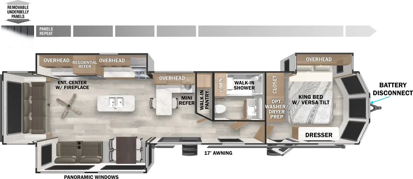 Forest River Wildwood Lodge 40RLB floor plan
