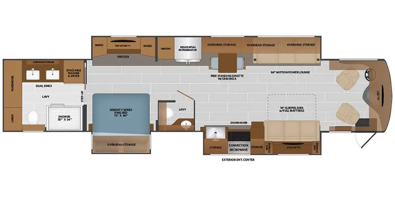 Fleetwood Palisade 45DS floor plan