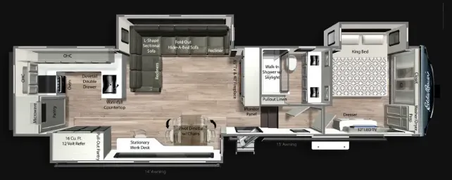 Dutchmen Eddie Bauer 3511RK floor plan