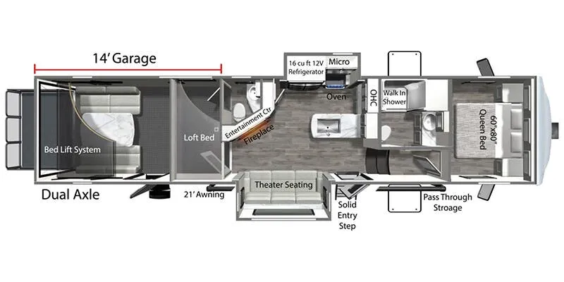 Dutchmen Voltage V Series 3600 floor plan