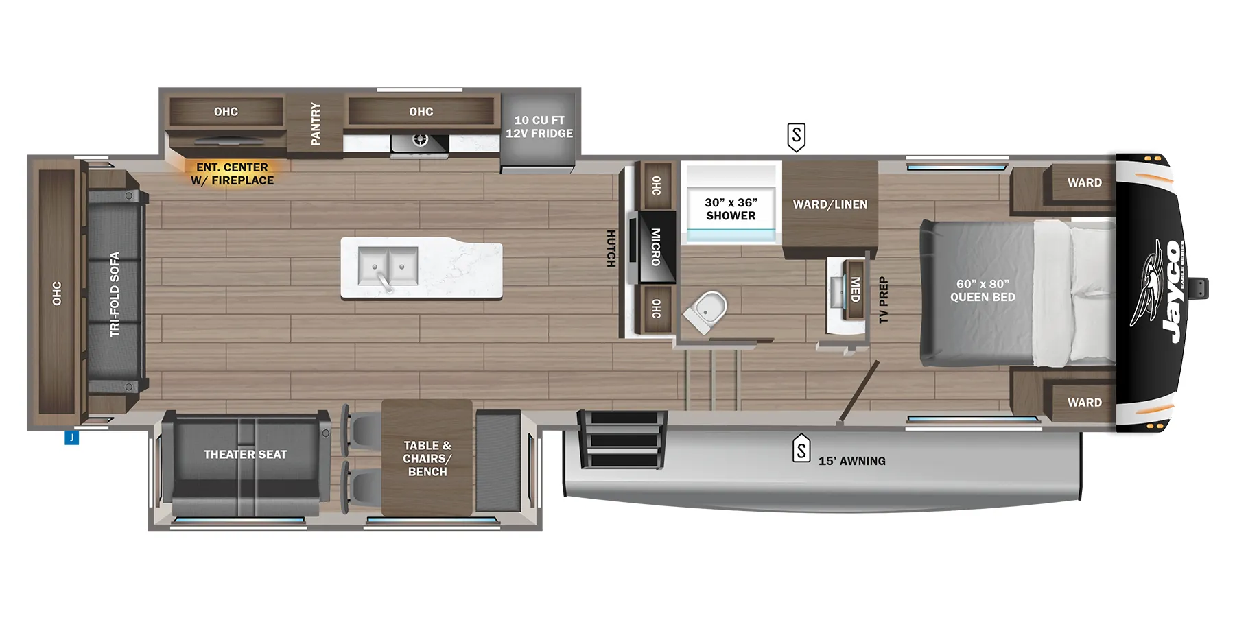 Jayco Eagle HT 29RLC floor plan