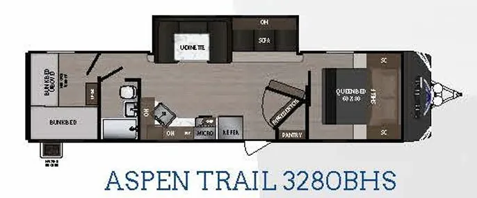 Dutchmen Aspen Trail 3280BHS floor plan