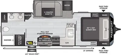 Keystone Passport 2400RB floor plan
