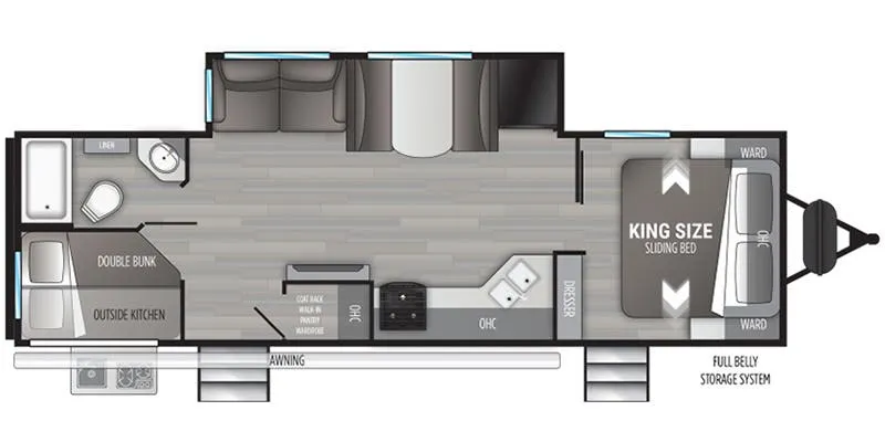 Cruiser RV MPG MPG 2860BH floor plan