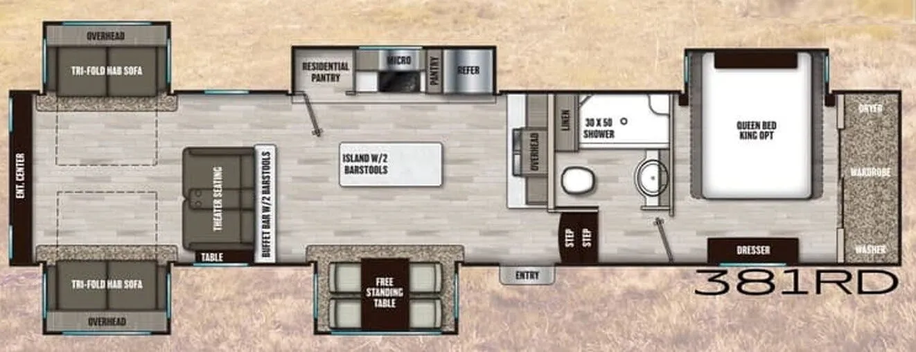 Coachmen Chaparral 381RD floor plan