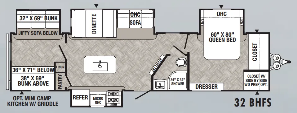 Palomino Puma 32BHFS floor plan