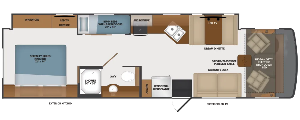Fleetwood Flex 34J floor plan