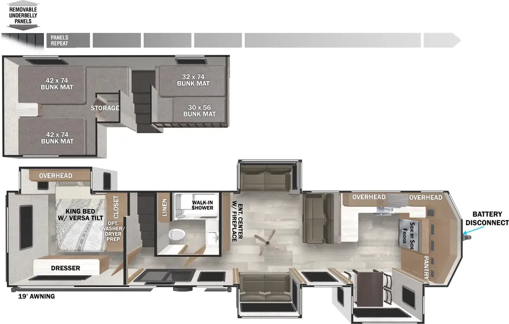 2025 Forest River Salem Grand Villa 42FK floor plan