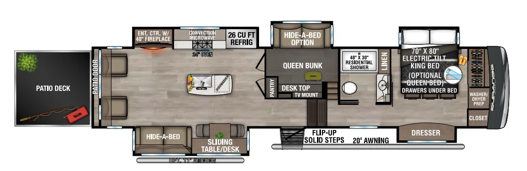 K-Z Durango Gold G382MBF floor plan