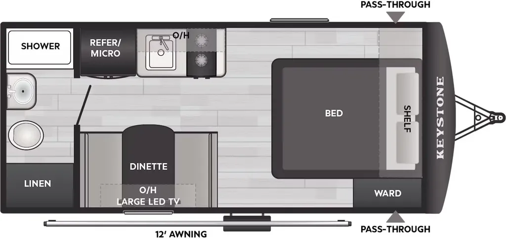 2027 Keystone Passport Classic 160RBC floor plan