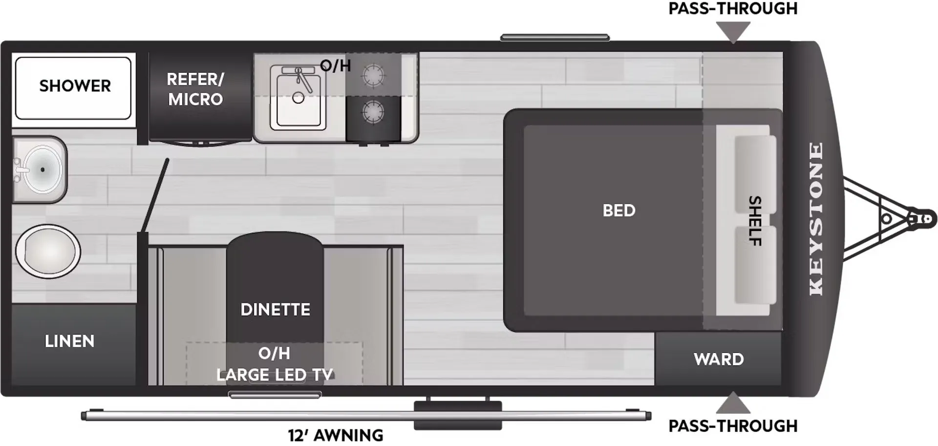 Keystone Passport Classic 160RBC floor plan