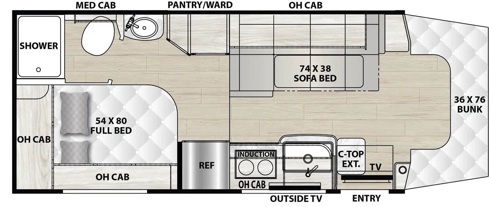 2025 Coachmen Cross Trail 24FL - Floor plan