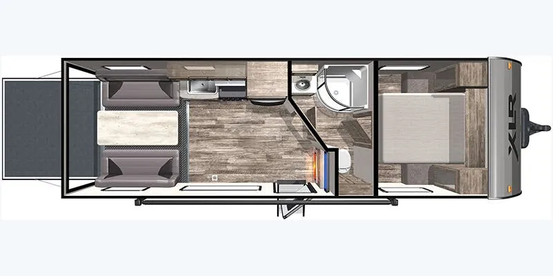 2021 Forest River XLR Micro Boost 25LRLE floor plan