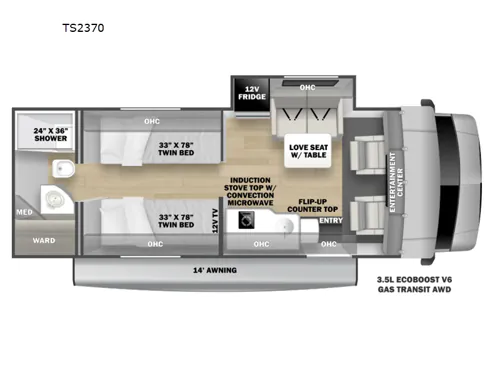 2026 Forest River Sunseeker TS TS2370 - Photo 3
