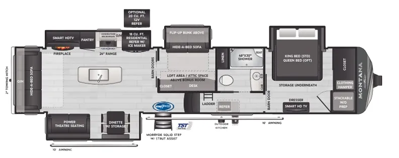 Keystone Montana 3857BR floor plan