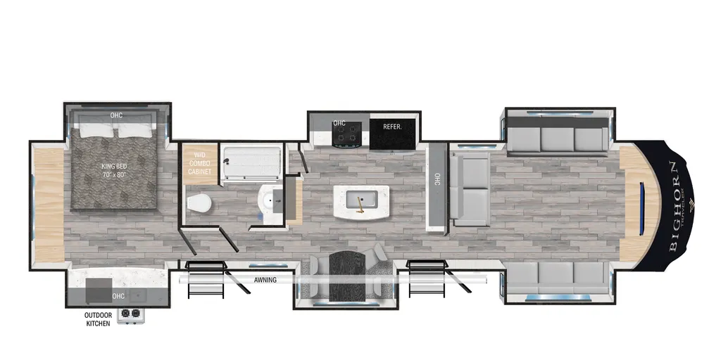 2021 Heartland Bighorn 38FL floor plan