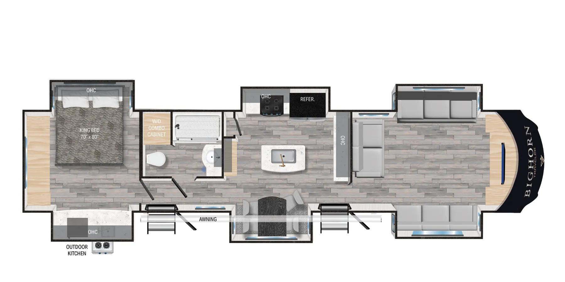2021 Heartland Bighorn 38FL - Floor plan
