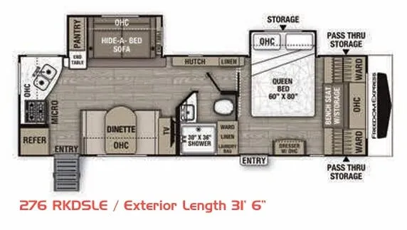 Coachmen Freedom Express Liberty Edition 276 RKDSLE floor plan