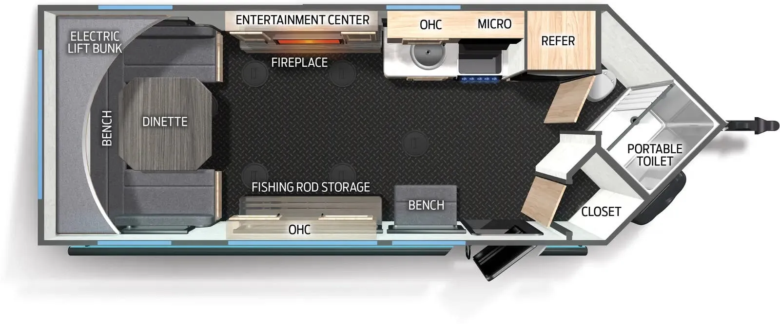 Forest River Cherokee Grey Wolf 17BB floor plan