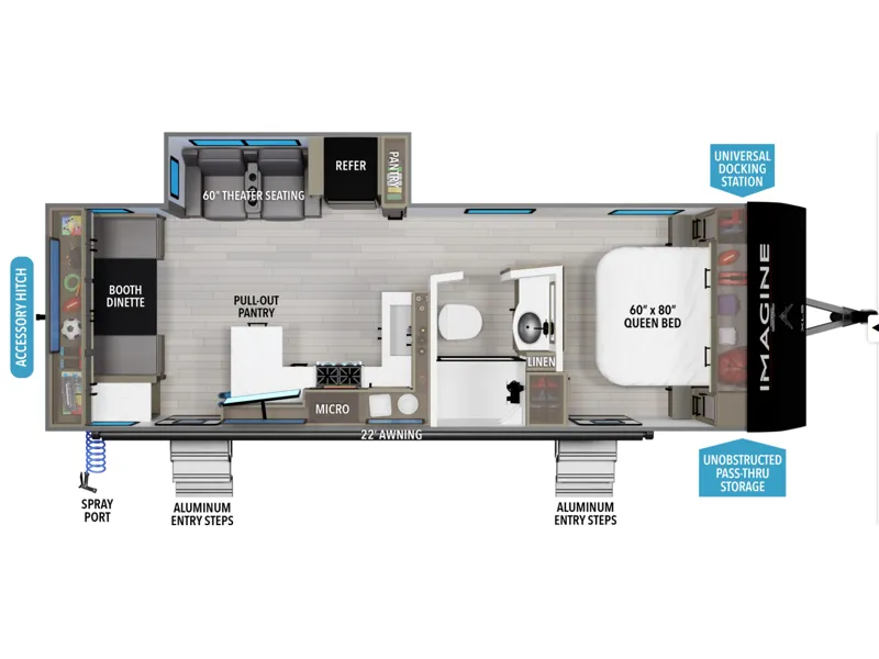 2026 Grand Design Imagine XLS 25RLE - Floor plan