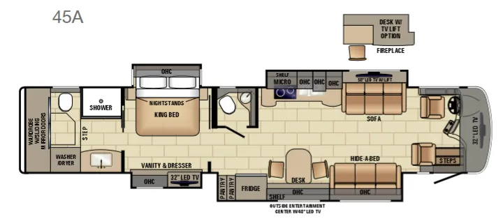 Entegra Coach Cornerstone 45A floor plan
