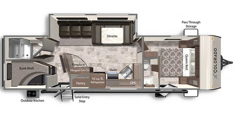 Dutchmen Colorado 30BHSC floor plan