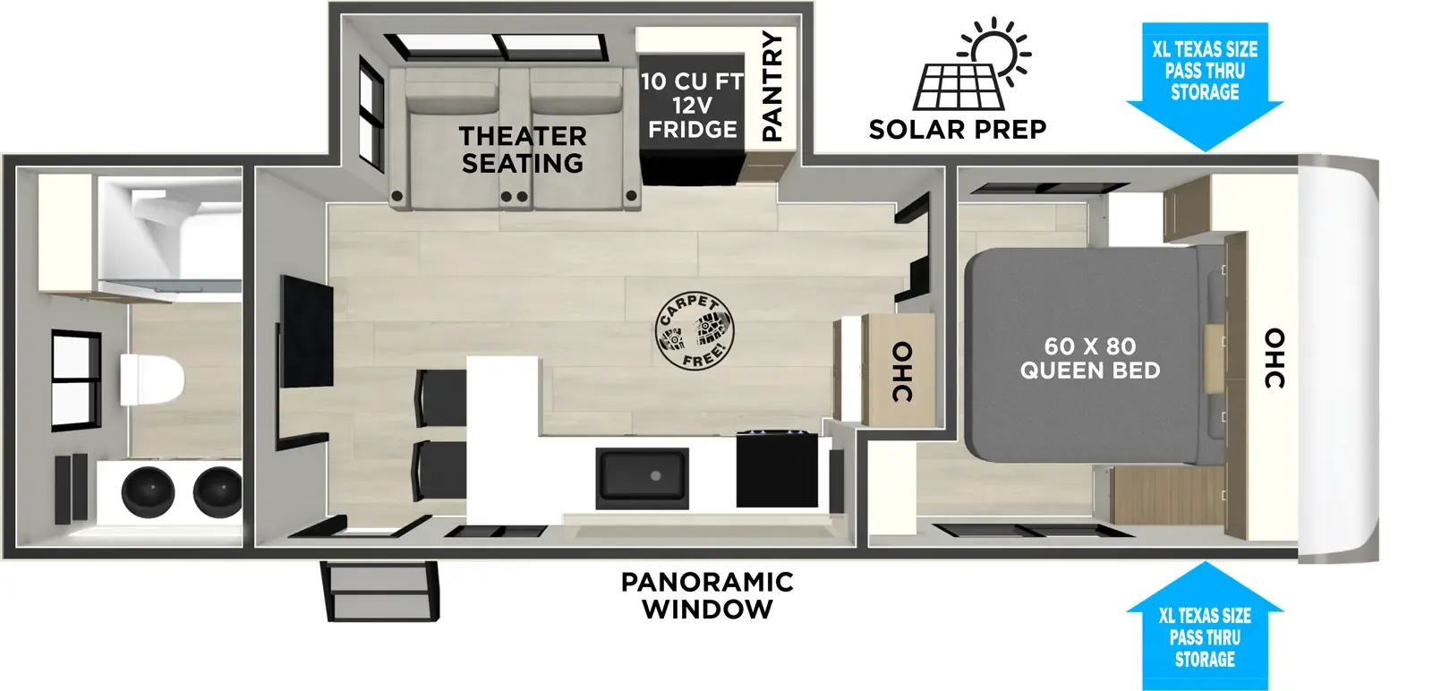 2026 Forest River Wildwood Heritage Glen Hyper-Lyte 24RBHL - Floor plan