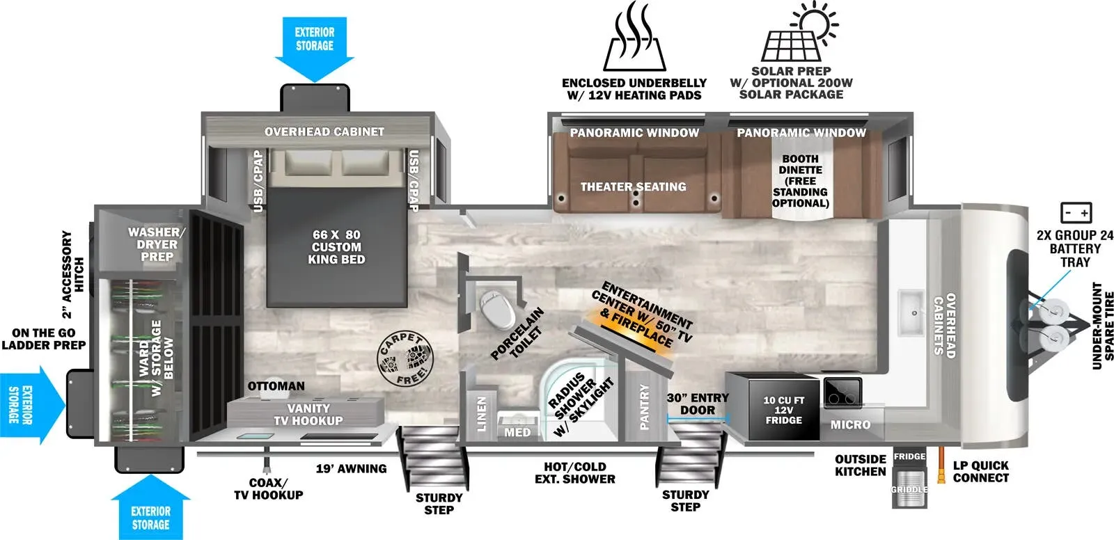 Forest River Salem Hemisphere 270FKS floor plan