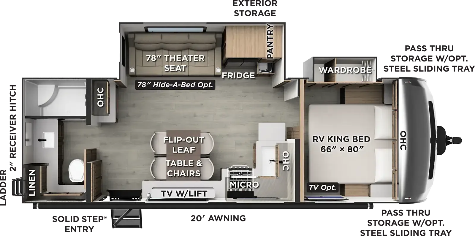 Forest River Flagstaff Super Lite 26FBRB floor plan