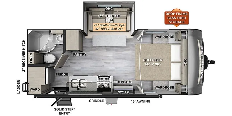 2023 Forest River Rockwood Mini Lite 2205S floor plan