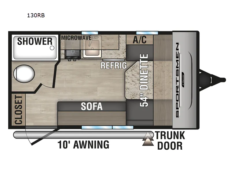 2025 K-Z Sportsmen Classic 130RB - Floor plan