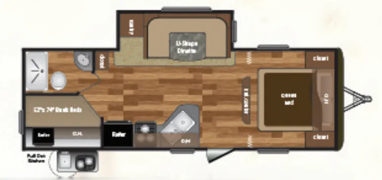 2016 Keystone Hideout LHS 242LHS floor plan