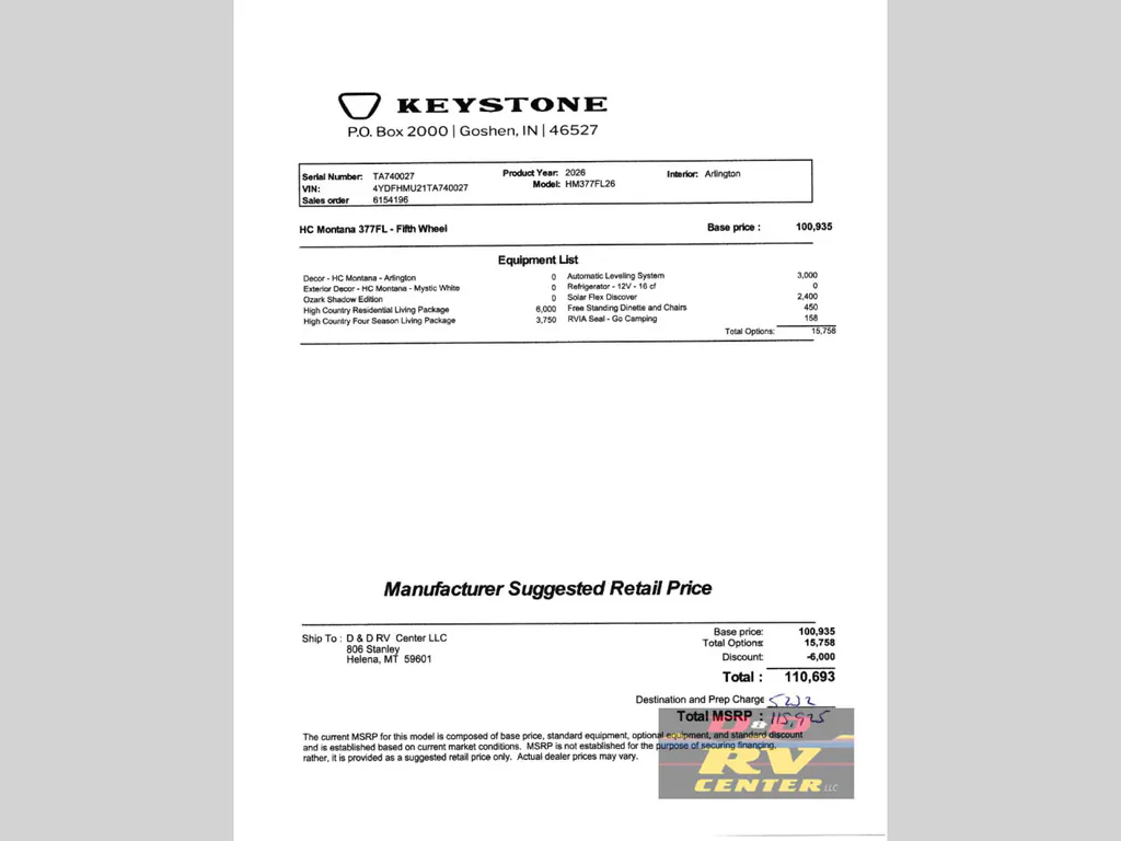 2026 Keystone Montana High Country 377FL, Photos photo 3