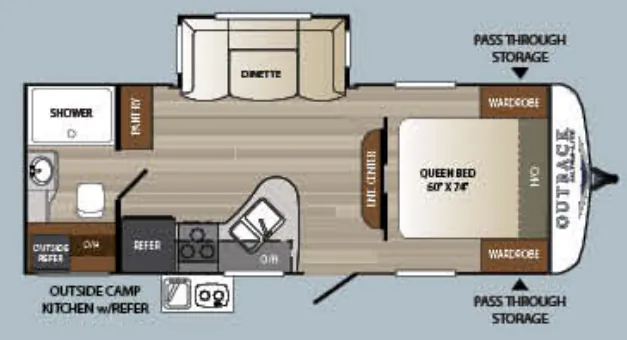 Keystone Outback Ultra-Lite 220URB floor plan